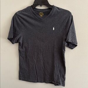 Polo by Ralph Lauren Kid’s Charcoal V-Neck T-Shirt